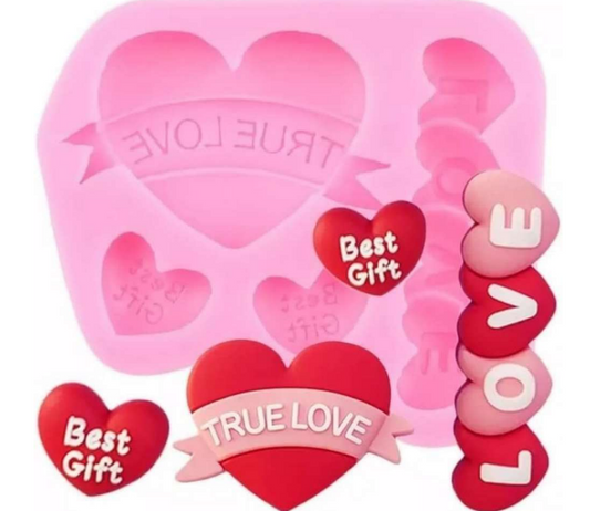 3D True Love Heart Shape Candle Mold