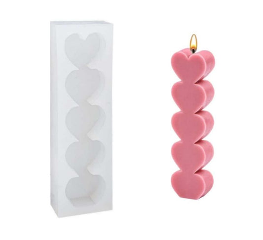 Heart Shape Pillar Candle Mold