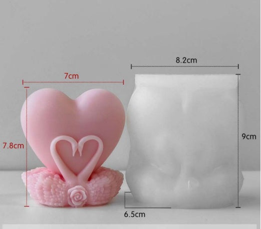 Heart Love Swan Mold