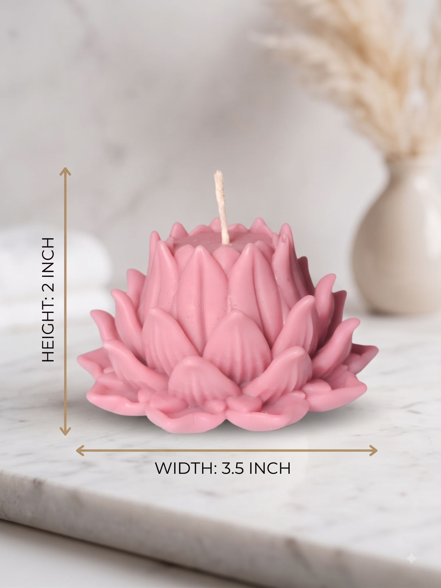 Lotus shaped candle | Soy Wax | Home Décor Relaxation Meditation Spa Festive Decoration and Long Burn