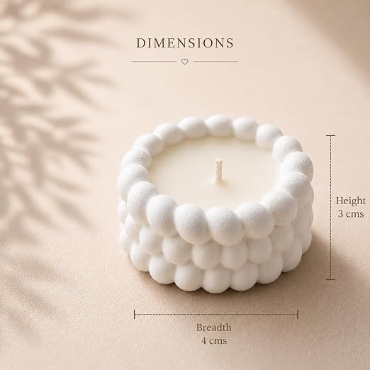 Rope Textured White Concrete Candle Jar (Pack of 2)