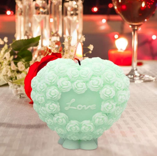 Rose Love Heart Pillar Mold