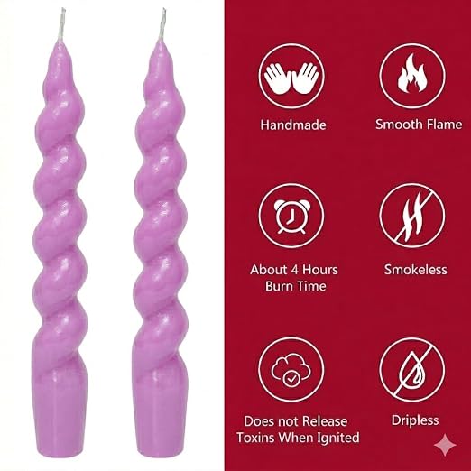 Spiral Candlesticks Twisted Candles A (Set of 4) Pack 03 Nos