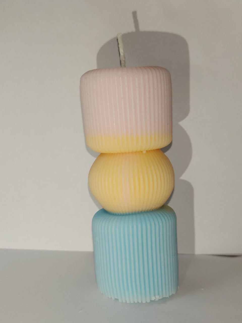 Striped Pillar Ball Candle (Pack of 6)