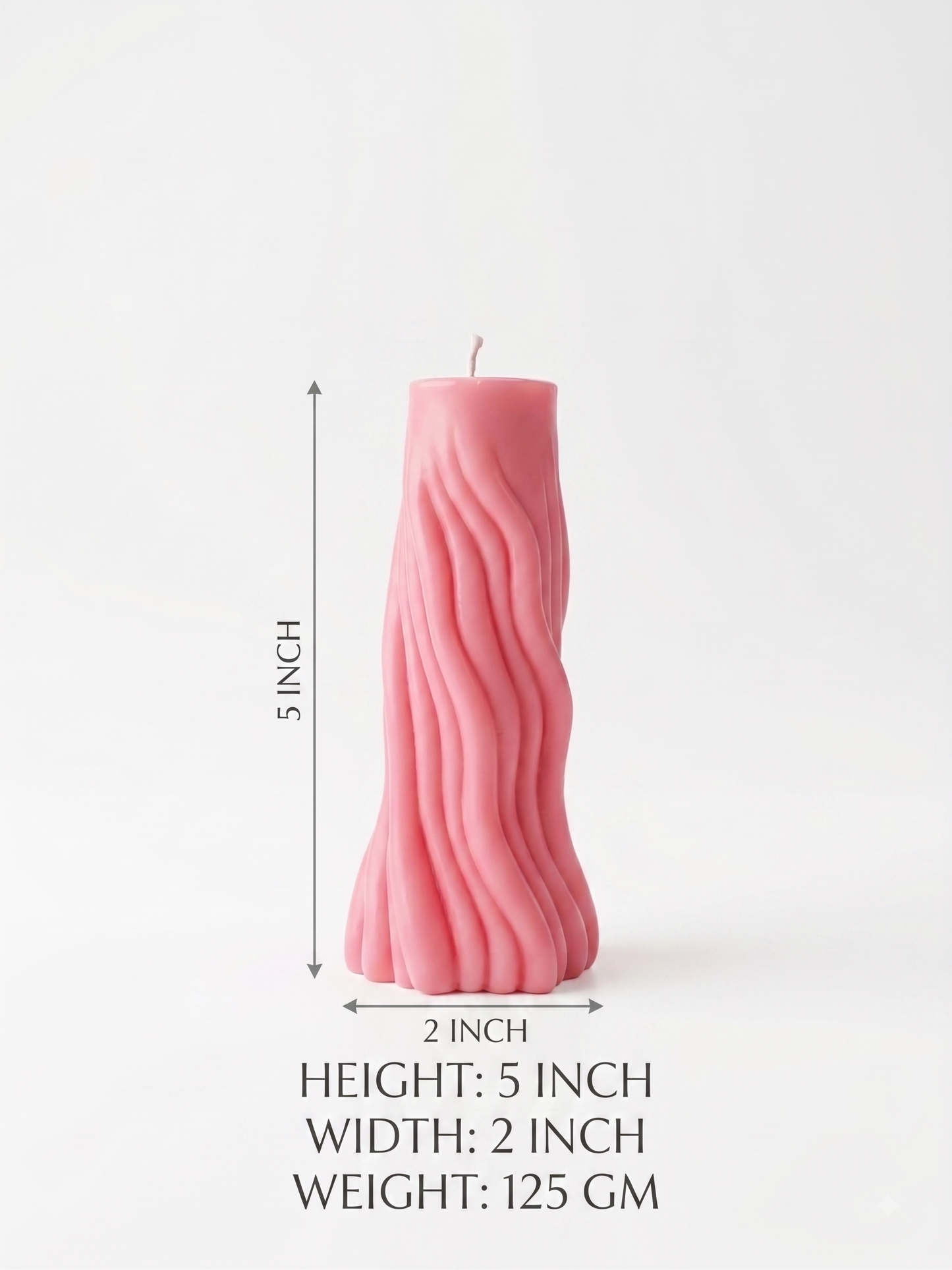 Premium Soy Wax Candle For Home Decor | 100% Natural Soy Wax | Clean burn | Long Burn Wave Pillar Candle
