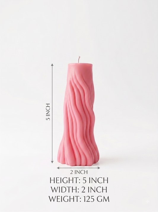 Wave Twirl Pillar Candle | Home Decor | Festival