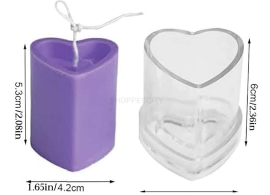 3D Heart Shaped Candle Mold Aryclic