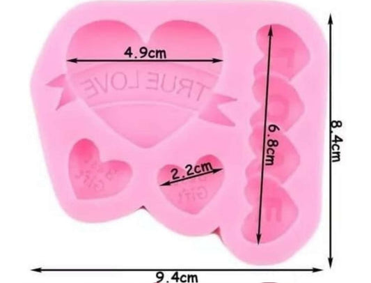 3D True Love Heart Shape Candle Mold