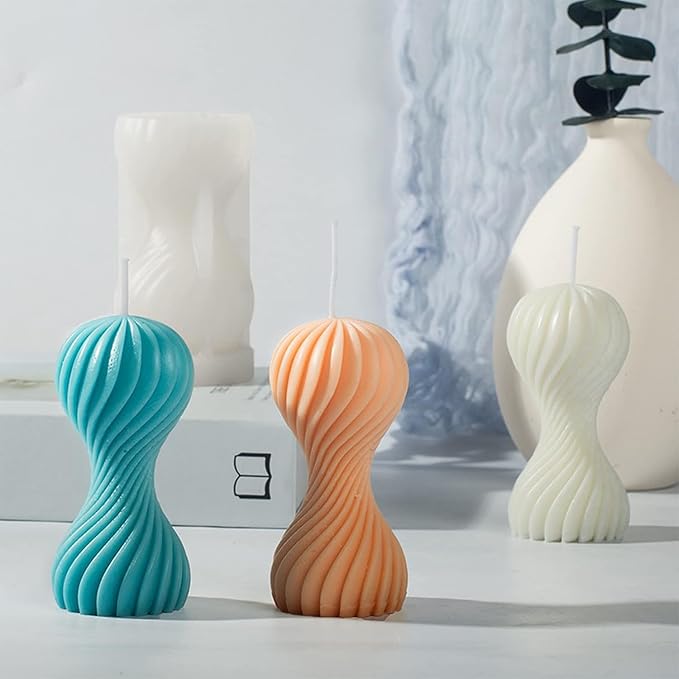 Round Wave Twirl Candle