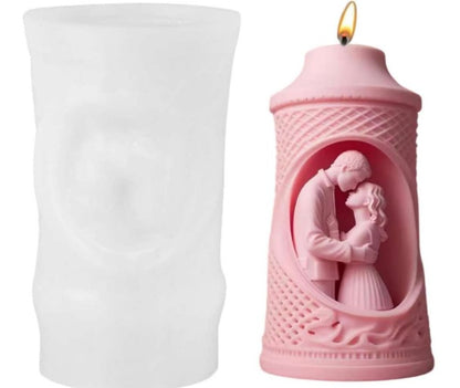 Couple Pillar Candle Mold B