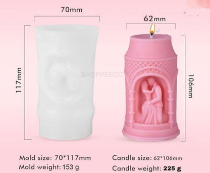 Couple Pillar candle Mold