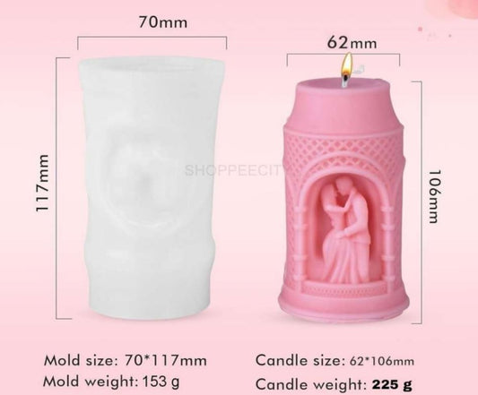 Couple Pillar candle Mold