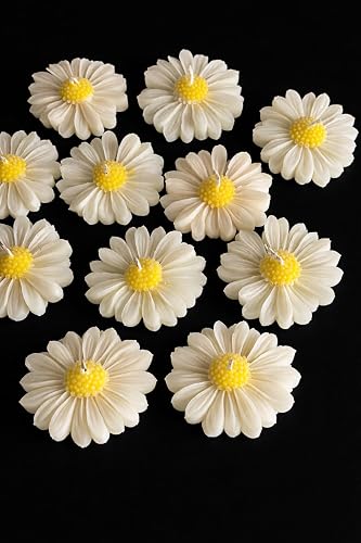 Daisy Flower Shaped Floating Candles (Set of 6)