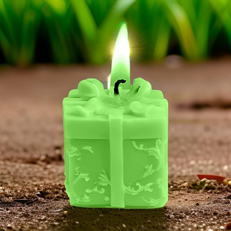Gift Box Shape Decorative Candle | Unique Scented Candle for Birthday, Festive Gifting & Home Decoration