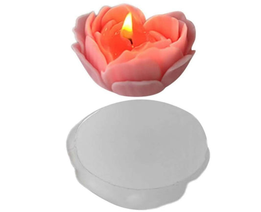 Heart Shape Petal Rose flower Candle Mold