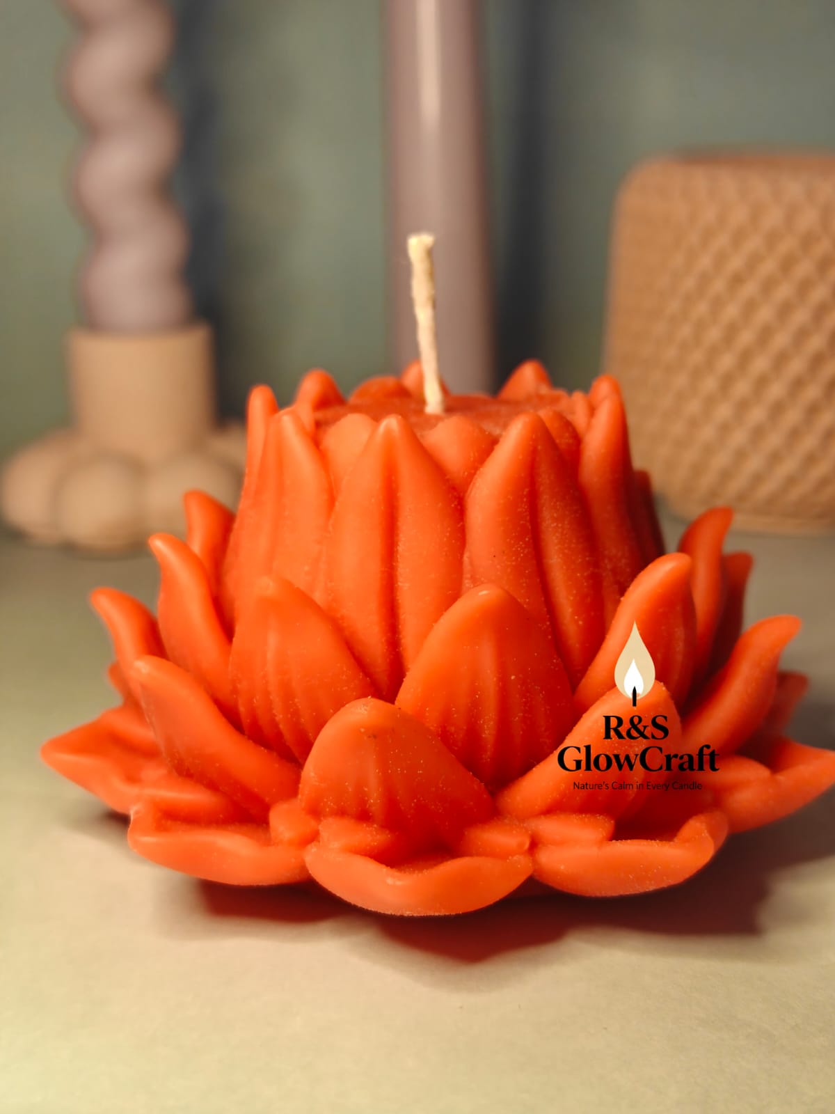 Lotus Scented candle Soy wax (Pack of 2) Red | Purple