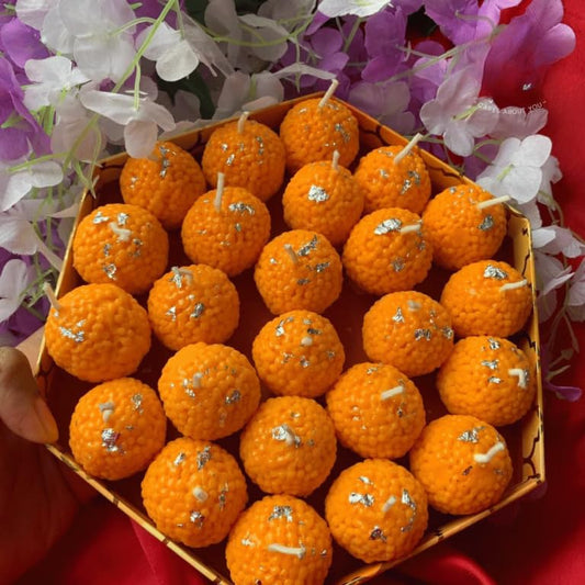 Motichoor Laddu Candles Premium Soy Wax Scented (Set of 6)