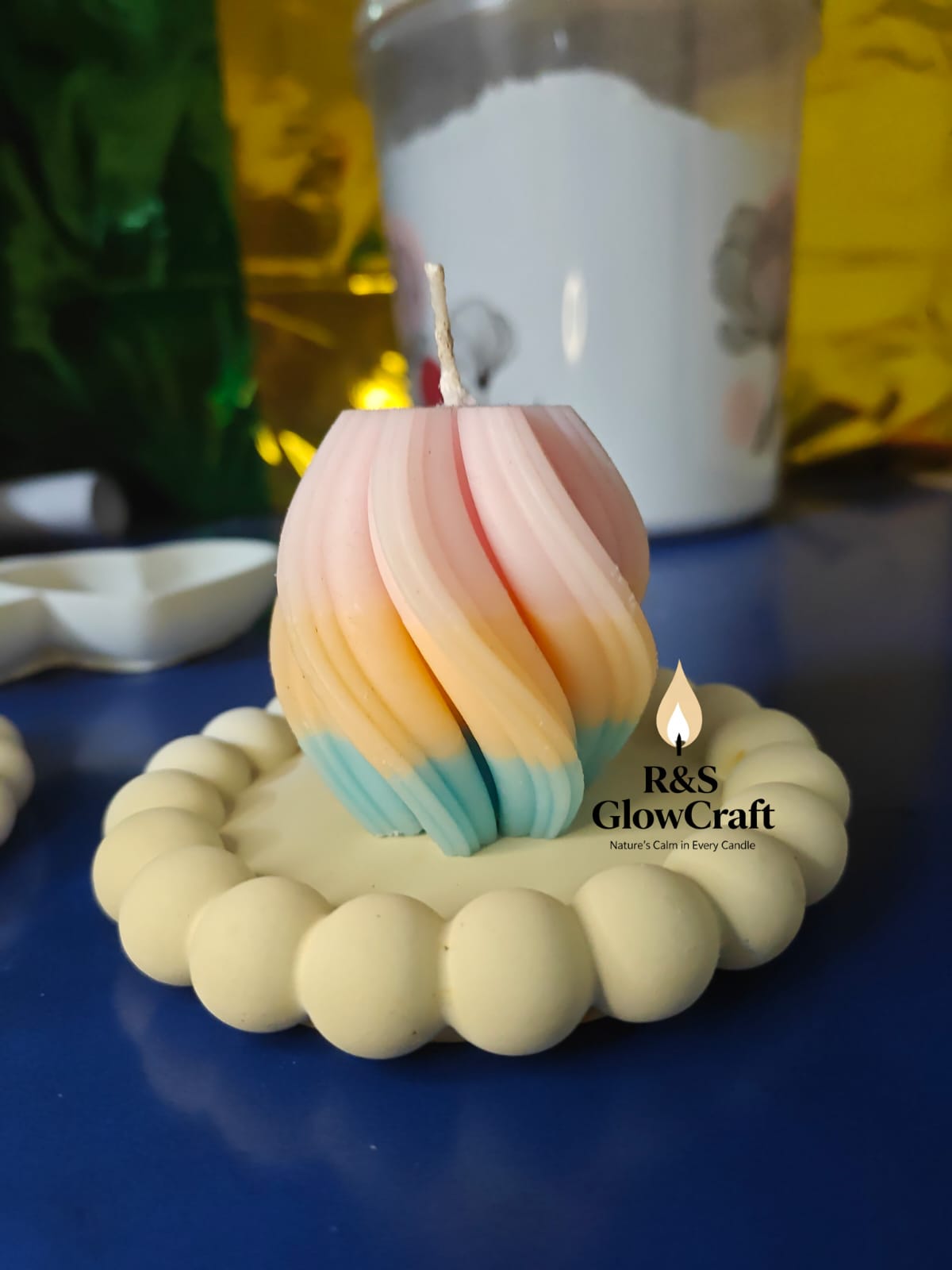 Handmade Concrete Bubble Trinket Tray (Pack of 2)