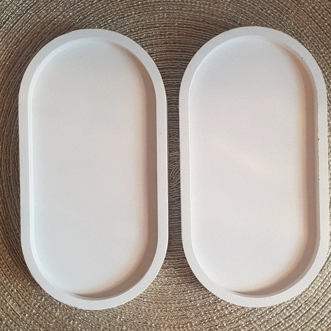 Concrete Oval Trinket Tray (Pack of 2)