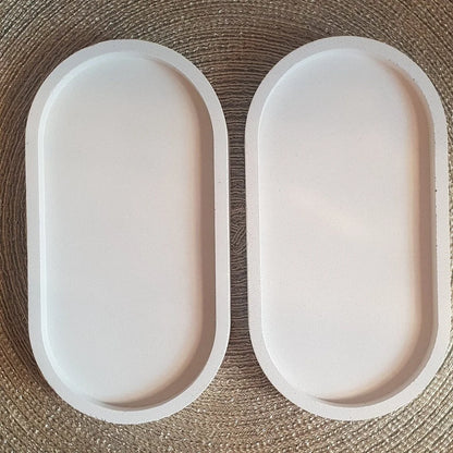 Concrete Oval Trinket Tray (Pack of 2)