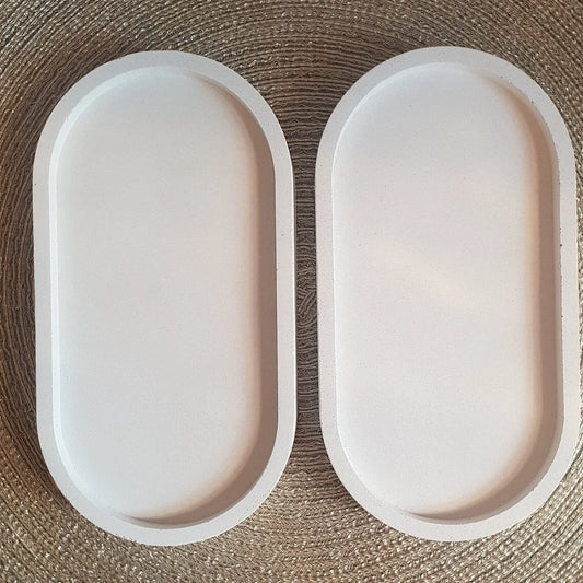Concrete Oval Trinket Tray (Pack of 2)