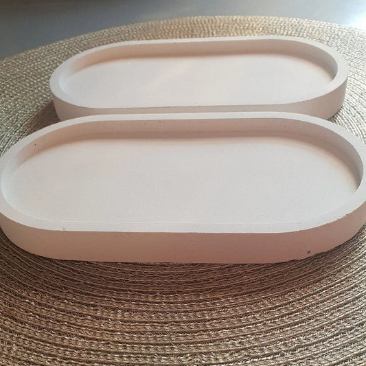 Concrete Oval Trinket Tray (Pack of 2)