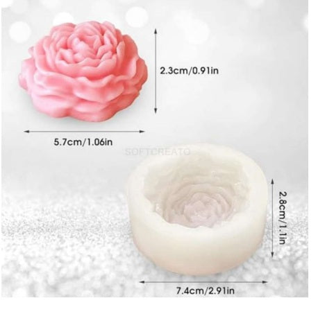 Peony Flower Candle Mold