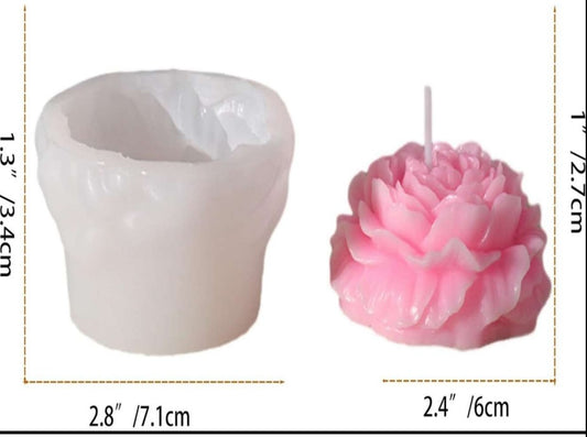 Peony candle mold