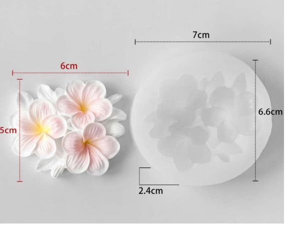 Plumeria Flower Silicone Candle Mold