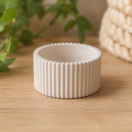 Ribbed ar Candle Without Lid (Pack of 2)